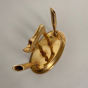 Vintage 24k Gold Plated Hai Chai Dual Pen holder.